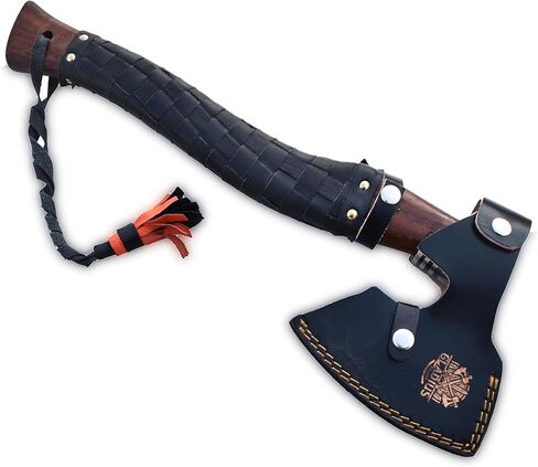 غلاديوس كرافتس | فأس فايكنغ رائع مصنوع يدويًا - مثالي لهواة الجمع والمتحمسين | أصلي، مصنوع بحرفية | فأس على طراز العصور الوسطى مزود بفولاذ متين وقوي عالي الكربون (GC-AX13) in Kuwait