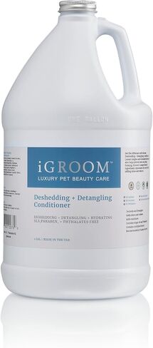 iGroom Deshedding & Detangling Dog Conditioner, Luxury Pet Beauty Care, Loosen Tangles + Unwanted Undercoat, Adds Shine + Volume, Made in USA, Gallon in Saudi Arabia