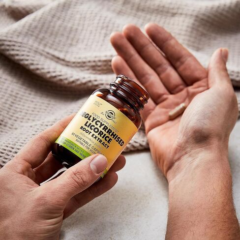 Solgar كبسولات نباتية موحدة ذات فعالية كاملة ومستخلص جذر عرق السوس، 60 كبسولة in Kuwait