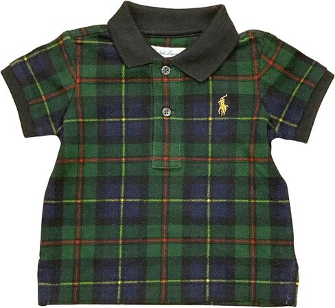 POLO RALPH LAUREN Baby Boys Polo Shirt Holiday Plaid 18m Green in Saudi Arabia