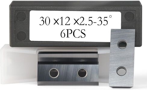 30x12x2.5 مللي متر-35 درجة مربع كربيد التنغستن استبدال القاطع إدراج السكاكين شفرات لوود دوامة حلزوني المسوي رئيس 6 قطعة in Saudi Arabia