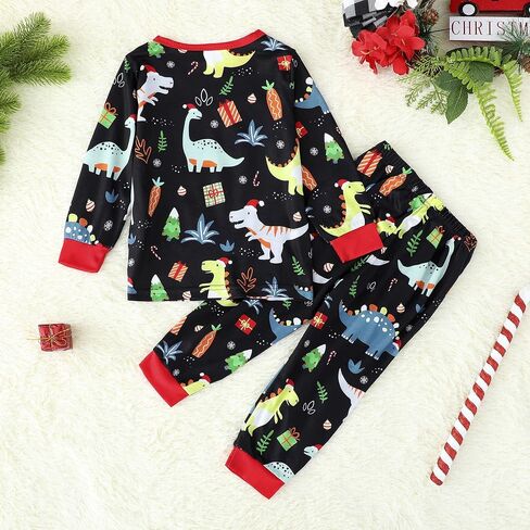 Holiday Family Matching Pajamas Christmas Pjs Set Long Sleeve Tops Xmas Pajamas Pant Cute Family Jammies in Saudi Arabia