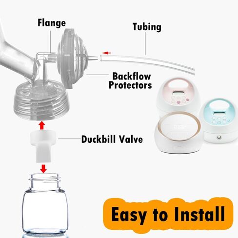 10pcs Duckbill Valves and 4pcs Silicone Membrane Replacement Parts Compatible with Spectra S1 S S2 9 Plus Breast Pumps,Not Original Spectra Pump Parts in Saudi Arabia