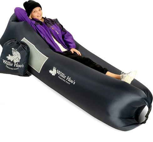 Willie Hoo's Trading Post Inflatable Lounger - Inflatable Couch for Camping with Anti-Deflation Technology - Air Sofa for Outdoor Events & Festivals - Air Couch with Over 400 Pound Weight Limit in Saudi Arabia