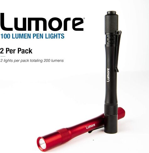 LUMORE Pen Light, 4-Pack, 100 Lumen LED Inspection Pocket Lights in Saudi Arabia