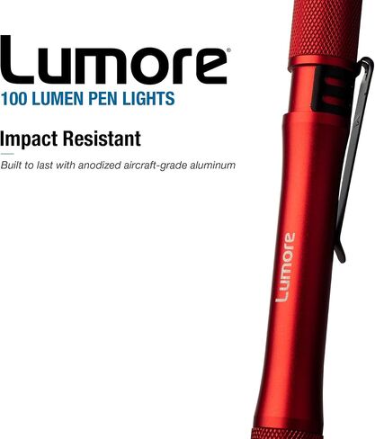LUMORE Pen Light, 4-Pack, 100 Lumen LED Inspection Pocket Lights in Saudi Arabia