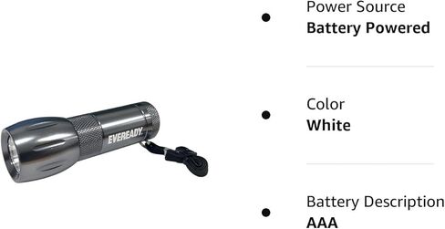 مصباح يدوي LED من Eveready، مصباح يدوي مدمج EDC، عبوة من 1 وزجاجة رذاذ منظف الزجاج والنوافذ من Windex، أزرق أصلي، 23 أونصة سائلة in Kuwait