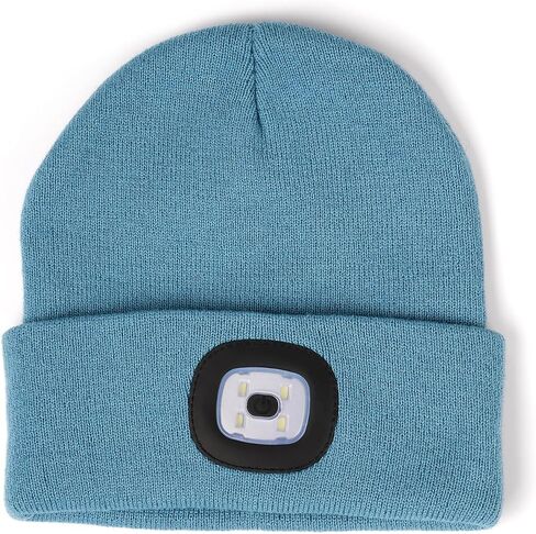 Hatlight Unisex LED Beanie with Light, USB Rechargeable Flashlight Knitted LED Hat Headlamp Cap, Christmas Stocking Stuffers Gifts for Men Husband Dad Black in Kuwait