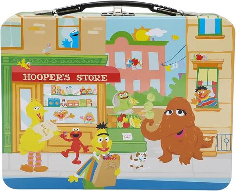 Bioworld Sesame Street Neighborhood Characters Blue Tin Tote, Multicolored, OSFA in Saudi Arabia