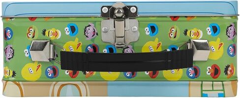 Bioworld Sesame Street Neighborhood Characters Blue Tin Tote, Multicolored, OSFA in Saudi Arabia