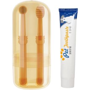YOECO Zentric Dog Toothbrush,Flexibrush Pet Toothbrush with Tongue Scraper,360 Silicone Cat Toothbrush,Flexibrush Pet Toothbrush, Small Dog Toothbrush Kit. in Kuwait
