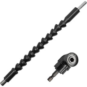 وصلة لقمة مرنة مع محول لقمة بزاوية يمنى 105 درجة لمفكات الطاقة، وصلة لقمة قابلة للانحناء بطول 10 بوصة (مجموعة واحدة) in Kuwait