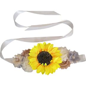 Sunflower Belt for Maternity Dress Sunflower Sash for Women Sunflower Sash for Baby Shower Sunflower Sash for Bridal Shower in Saudi Arabia