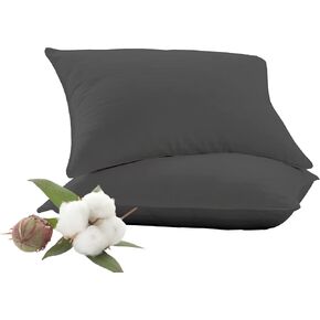 طقم غطاء وسادة للأطفال الصغار للسفر مكون من قطعتين مقاس 14 × 20 بوصة غطاء وسادة أطفال صلب برقوقي 100% قطن مصري ناعم عدد 500 خيط مع سحاب أقرب غطاء وسادة مزخرف مقاس 14 × 20 برقوق صلب