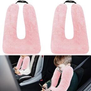 2 Pcs Travel Pillow Car Sleeping Kid Neck U Shaped for The Back Seat Adults Children Head and Body Support Long Distance Journey Accessories (Gray)