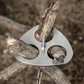 Camping Tripod Board, Stainless Steel Tripod Can be Adjusted to Turn the Branches Into a Picnic Tripod Grill, Outdoor Campfire Cooking Accessories in Kuwait