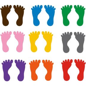 Bunny Stickers Floor Decals 9 Pairs Size Shoes Footprint Stickers Footprint Decals for Office Floor Wall Stairs to Guide Directions (Mixed Color) Stickers Decals Rug in Kuwait