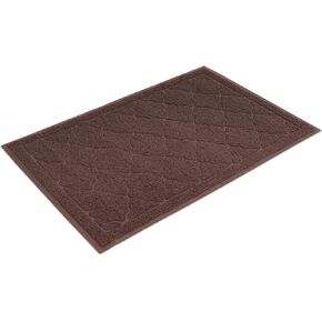 حصيرة فضلات القطط من انترنت بيست - مقاس 88.9 × 60.96 سم - كبيرة - حصيرة لفضلات القطط والفخاخ - بساط التقاط البلورات والتحكم في التبعثر - لمسة ناعمة - بني in Kuwait