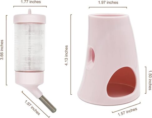 Hamster Water Bottle with Stand, Small Animal Water Dispenser, with Hideout Space, Leak-Proof, for Dwarf Hamsters in Kuwait