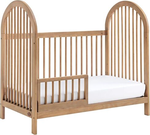 Soho Baby Everlee Island Crib to Toddler Bed Guard Rail Conversion Kit, Honey Wood in Saudi Arabia