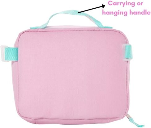 شنطة ظهر ال او ال سربرايز 16 انش مع صندوق غداء للبنات، حزمة قيمة، بينك وازرق in Kuwait