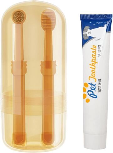 YOECO Zentric Dog Toothbrush,Flexibrush Pet Toothbrush with Tongue Scraper,360 Silicone Cat Toothbrush,Flexibrush Pet Toothbrush, Small Dog Toothbrush Kit. in Kuwait