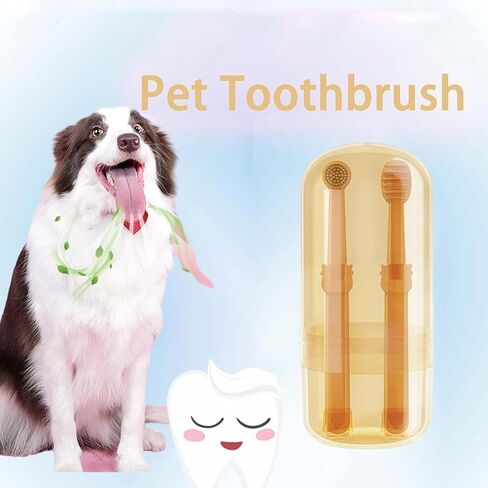 YOECO Zentric Dog Toothbrush,Flexibrush Pet Toothbrush with Tongue Scraper,360 Silicone Cat Toothbrush,Flexibrush Pet Toothbrush, Small Dog Toothbrush Kit. in Kuwait