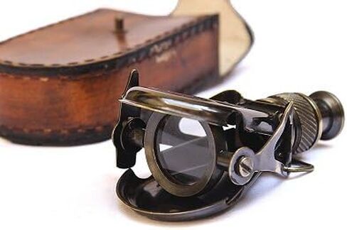 Antique Small Vintage Single Binocular with Leather Case Maritime R & J Beck London Nautical in Saudi Arabia