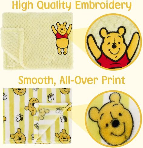 Disney 2-Pack Baby Blanket for Infants and Newborns, Plush Textured Fleece Mickey Mouse Blanket, for Toddler Boys in Kuwait