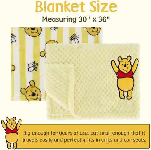 Disney 2-Pack Baby Blanket for Infants and Newborns, Plush Textured Fleece Mickey Mouse Blanket, for Toddler Boys in Kuwait