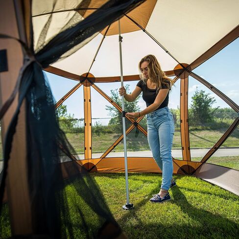 CLAM 17367 ClamLock Extendable Roof Support Pole Compatible with Ice Hub Shelter, Screen Tent, and Hunting Blind, Accessory Only in Saudi Arabia
