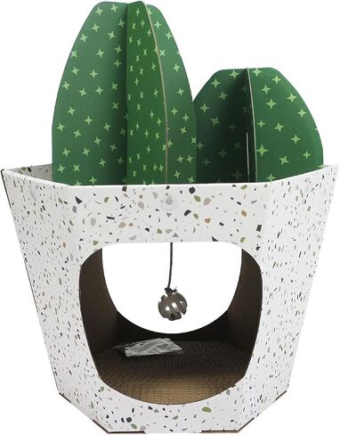 American Cat Club Cat House with Scratcher & Catnip Included - Coffee House in Kuwait