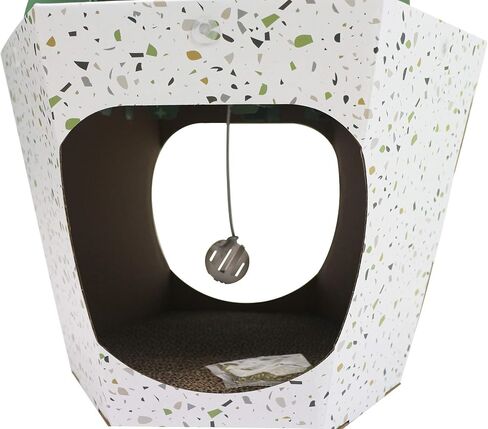 American Cat Club Cat House with Scratcher & Catnip Included - Coffee House in Kuwait