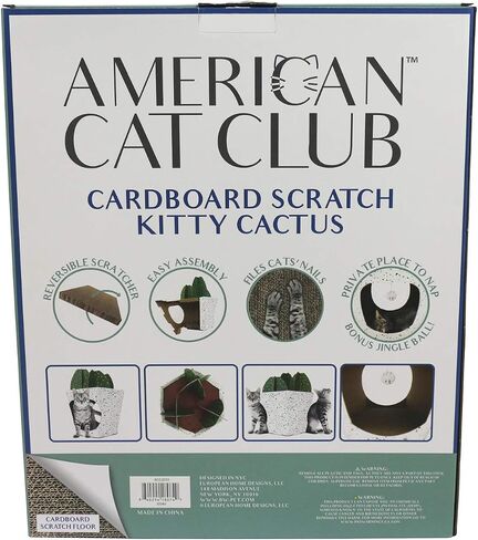 American Cat Club Cat House with Scratcher & Catnip Included - Coffee House in Kuwait
