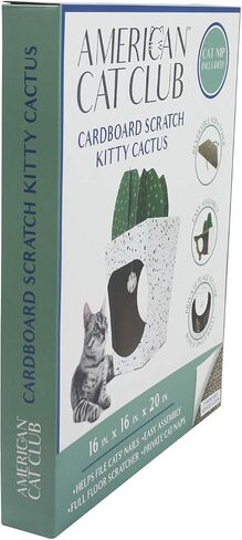 American Cat Club Cat House with Scratcher & Catnip Included - Coffee House in Kuwait