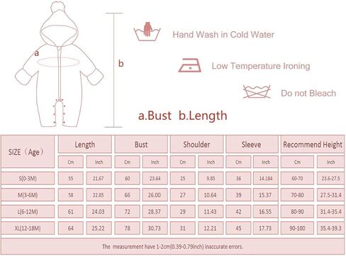 Happy Cherry Baby Snowsuit رومبير زيبر الحشو نيسيي كم طويل الشتاء سترة منتفخة مقنعين بذلة أسفل معطف in Saudi Arabia