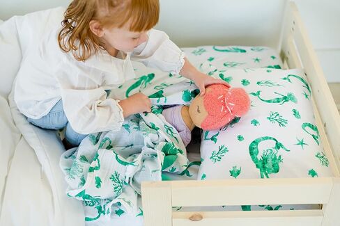 Addison Belle 100% Cotton Toddler Pillowcase 2 Pack - Alphabet+Mermaid - Fits Both 13"x18" and 14"x19" Pillows - Soft, Durable & Breathable in Kuwait