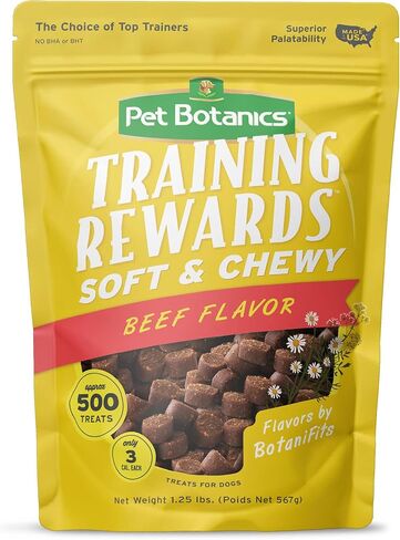 Pet Botanics 20 oz. Pouch Training Rewards Soft & Chewy Large Bites, Bacon Flavor, with 250 Treats Per Bag, The Choice of Top Trainers, for Large Breed Sizes in Kuwait