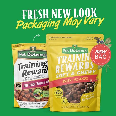 Pet Botanics 20 oz. Pouch Training Rewards Soft & Chewy Large Bites, Bacon Flavor, with 250 Treats Per Bag, The Choice of Top Trainers, for Large Breed Sizes in Kuwait