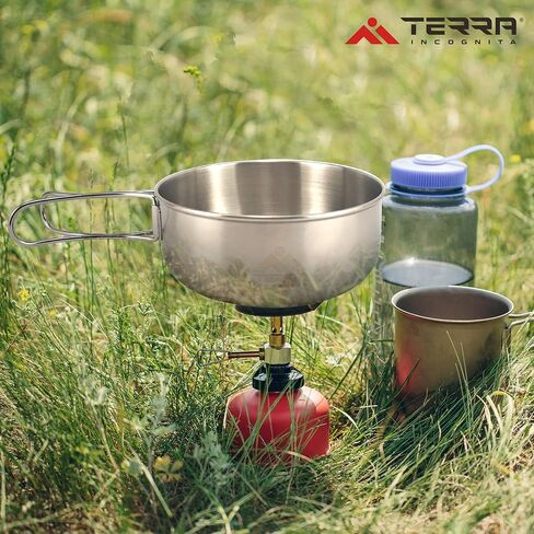 Terra Incognita Stainless Steel Bowl 16 oz - Camping Pot and Backpacking Cookware | Durable, Easy-to-Clean, and Stylish | Ideal for Soups, Cereals, and Salads in Kuwait