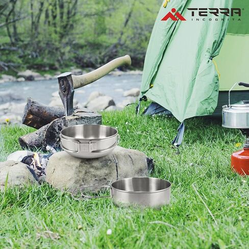Terra Incognita Stainless Steel Bowl 16 oz - Camping Pot and Backpacking Cookware | Durable, Easy-to-Clean, and Stylish | Ideal for Soups, Cereals, and Salads in Kuwait