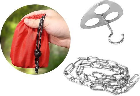 Camping Tripod Board, Stainless Steel Tripod Can be Adjusted to Turn the Branches Into a Picnic Tripod Grill, Outdoor Campfire Cooking Accessories in Kuwait