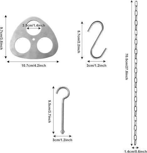 Camping Tripod Board, Stainless Steel Tripod Can be Adjusted to Turn the Branches Into a Picnic Tripod Grill, Outdoor Campfire Cooking Accessories in Kuwait