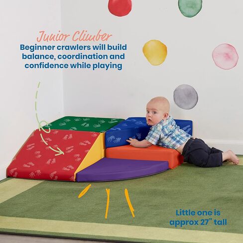 ECR4Kids SoftZone Junior Tiny Twisting Climber، مجموعة لعب للمبتدئين، Earthtone، 5 قطع in Saudi Arabia