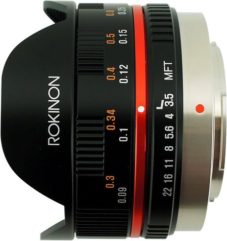 Rokinon FE75MFT-B 7.5mm F3.5 UMC Fisheye Lens for Micro Four Thirds (Olympus PEN and Panasonic), Black in Saudi Arabia