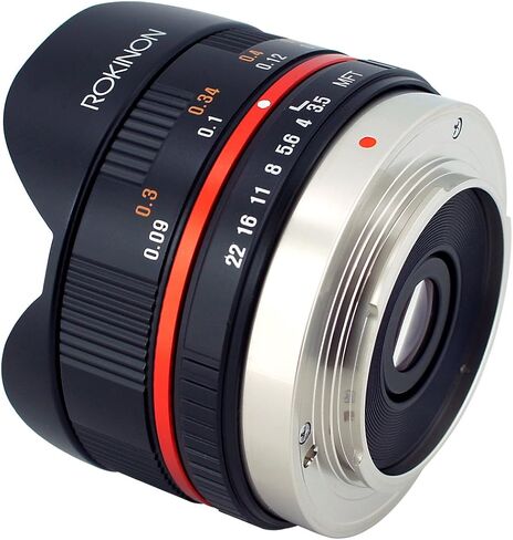 Rokinon FE75MFT-B 7.5mm F3.5 UMC Fisheye Lens for Micro Four Thirds (Olympus PEN and Panasonic), Black in Saudi Arabia