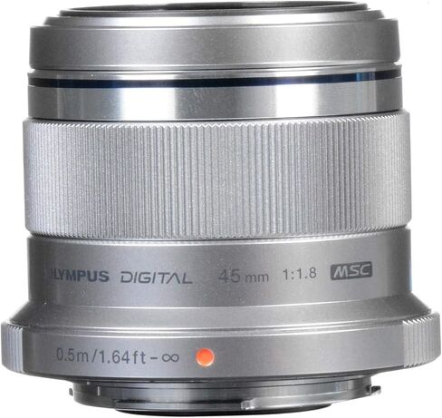 Olympus M. Zuiko Digital ED 45mm f1.8 (Silver) Lens for Olympus and Panasonic Micro 4/3 Cameras (Renewed) in Saudi Arabia