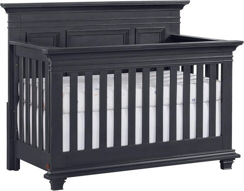 Oxford Baby Weston 4-in-1 Convertible Baby Crib, Midnight Slate, Green Guard Gold Certified in Kuwait