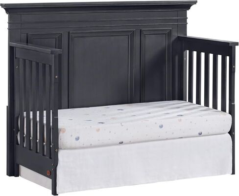 Oxford Baby Weston 4-in-1 Convertible Baby Crib, Midnight Slate, Green Guard Gold Certified in Kuwait