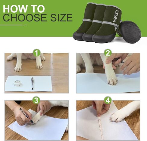 EXPAWLORER Waterproof Dog Shoes for Small Medium Large Dogs, Dog Shoes for Hot Pavement, Hiking Walking, Reflective Dog Booties for Outdoor Snow Rain Days, Anti-Slip Dog Boots & Paw Protectors in Kuwait